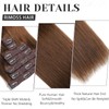 Clip in Hair Extensions Real Human Hair Chocolate Brown, Rimoss