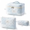 Set di 3 beauty case da donna con motivo floreale,