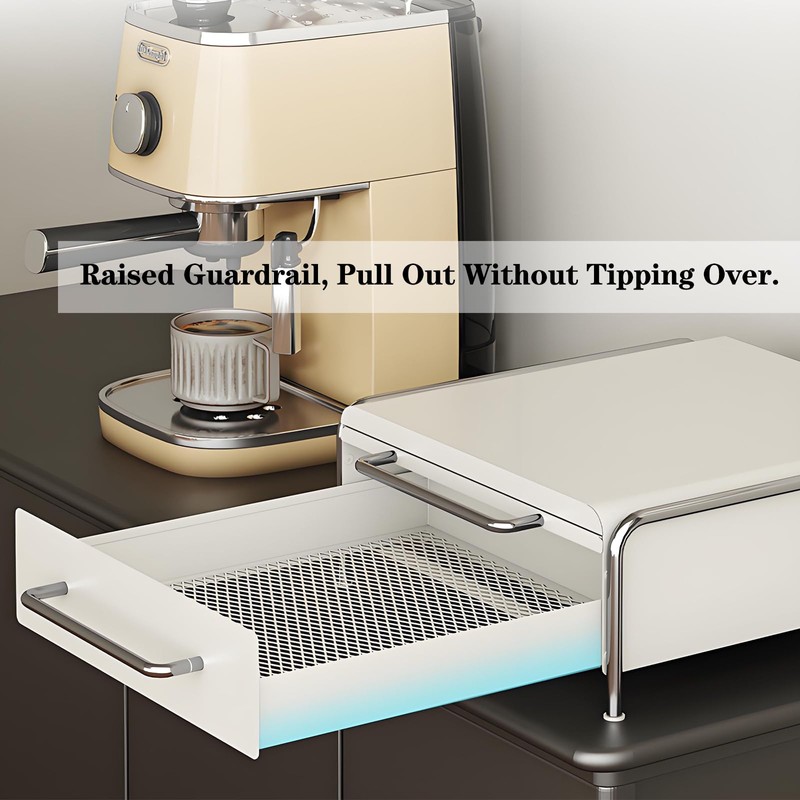 Sonhomay Kitchen Organizer Stand with Drawer, Coffee Pod Holder Carbon