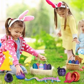 3D Printed Dragon Egg, Dragon Eggs with Dragon Inside, Articulated Dragon, Mystery Dragon Egg Fidget Toy, 3D Dragon Eggs Surprise Fidget Toy(A-Laser Green+Egg)