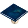 mookaitedecor Set of 4 Blue Agate Slice Cabinet Knobs with