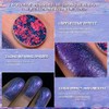 Afflano Duochrome Glitter Eyeshadow, Blue/Pink Shimmer Glitter Eyeshadow Palette, Intense