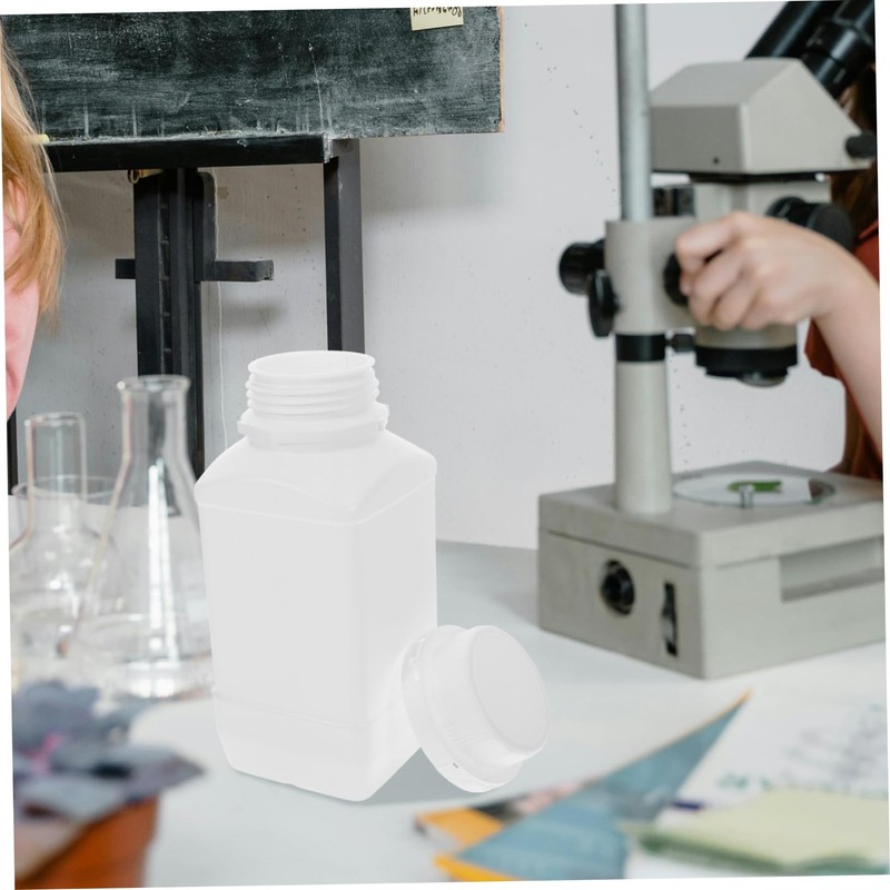 GANAZONO 2Pcs Wide Mouth Bottle Pe Containers for Laboratory and