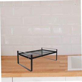 Operitacx Elevated Monitor Stand Desk Laptop Riser Metal Shelf Ergonomic Viewing Angle Reduces Neck Strain Compact Versatile for Kitchen Bbq