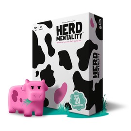 Herd Mentality: Udderly Funny Family Board Game | Easy & Fun for Big Groups of 4-20 Players | Includes 20 Extra Exclusive Questions