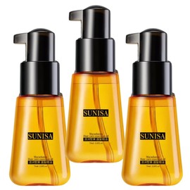 Aceite Capilar Hidratante Tratamiento Cabello Anti Frizz Aceite Iluminador Rizos Cuidado del Cabello Nutrido Elimina Puntas Abiertas Hair Brillo Luminocidad (3 Piezas)