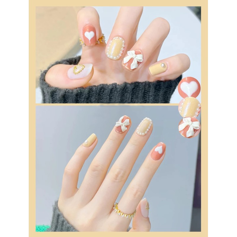 LEISURE CLUB Nail Pearl, Semi-Round Pearl, 6 Sizes, Half Round,