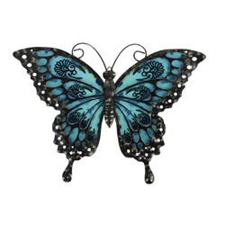 RDTBDGTR Decorative Metal Butterfly Wall Art Sculptures 15.74" Hanging Garden Decorations Indoor Home Decorative Ornaments for Patio Yard Fence Bedroom Living Room