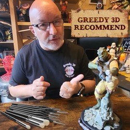 Golden Maple Model Paint Brushes Dry Brush - 18PC Large Dry Brush Set with Miniature Detail Paint Brush Set 3/0 5/0 10/0 for Effortless Miniature Painting, Scale Model, Citadel, 40k