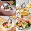 Set of 4 Stainless Steel Spoons, Buffet Spoons, Large Square