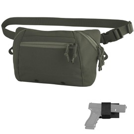 Jarocye Tactical Fanny Pack for Men Women with Concealed Carry Compartment, EDC Waist Bag with Adjustable Belt and Zippered Pockets, Lightweight and Compact