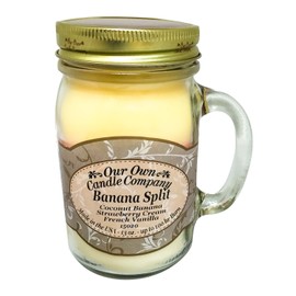 Our Own Candle Company Banana Split Scented 13 Ounce Mason Jar Candle