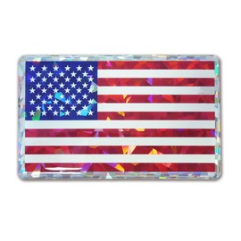 Elektroplate US Flag Reflective Decal 3.75” x 2.25” | Sticker Decal for Cars, Trucks, Coolers, Laptops, and More
