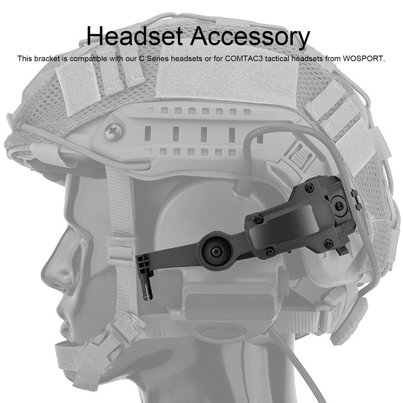 LJCM Helmet Rail Adapter Headphone Mount, Ventilation Wide Compatibility Easy