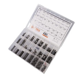 Junchen 430pcs M3 Male Female 304 Stainless Steel Motherboard Spacers Standoffs Screws Nuts Assortment Kit for PCB Motherboard Circuit Board