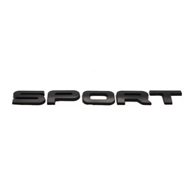 CARRUN Sport Emblem 3D Metal Badge Car Side Fender Rear Trunk Car Sticker Decal (Black)