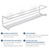 joeji's Kitchen Spice Rack Wall Shelf Metal 4 Pack Kitchen