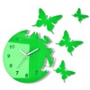 Round and modern butterfly wall clock with no tick sound