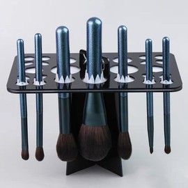Make Up Brush Holder Acrylic 26 Holes Nail Art Brush Organiser Cosmetic Storage Brush Holder Makeup Stand Brush Dryer Black White