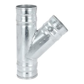 PATIKIL 3 Inch 3 Way Duct Connector, 45 Degree Galvanized Steel Tilt Y Shape Ducting Splitter Air Vent Duct Hose Exhaust Pipe Adapter Dust Collection Fitting for HVAC Dryer Systems