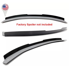 SDeelCase G2 Rear Gurney Flap Matt Black Decklid Wickerbill For 16-Up Camaro RS Spoiler