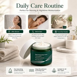 3/4 PCS Deep Firming Body Cream, Body and Neck Moisturizer, Crepey Skin Care Infused with Peptide & Ceramide Blends, Nourishing Moisturizing Daily Body Skin Care Cream, 100g / 3.53 Oz (4PCS)