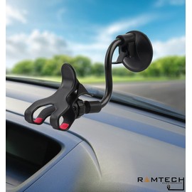 Ramtech Car GPS Windshield Dual Clip Suction Cup Mount, Compatible with Escort Passport 4200 4500 4600 5000 6800 7500 7500s 8500 8500 X50 9500i 9500ix C65 S55 SC55 X70 X80 Radar Laser Detector, WMCF