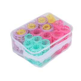 Pure Seek Hair Color Hair Curler with Clip Pink Sleeping Thick Bangs Hand Curler 20pcs for Curly Hair (Random Color)