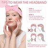 Fmeida Skincare Headband,Wrist Bands for Washing Face, Soft Fleece, Purple,