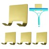 MOROBOR 4 Pcs Shower Squeegee Adhesive Hook, All-Purpose Scraper Holders