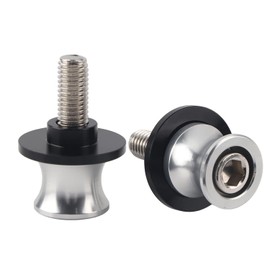 Universal CNC Aluminium Motorcycle Stand Holder Bobbins - 10 mm Swing Arm Adapter for Rear Stand, Robust Repair Stand Aluminium Alloy Spools for Motorcycle Swing Arm