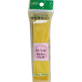 Clover カラーベルト 25mm幅 1.5m巻 黄 26-177