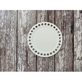 Proops Round Bases for Make Your Own Baskets, Crochet, Weaving, Plastic, 3 Sizes, UK Made. (S7898) Free UK Postage (White, Single Medium)