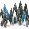 Waipfaru Christmas Decorations, 30 Pcs Blue Bottle Brush Christmas Trees,