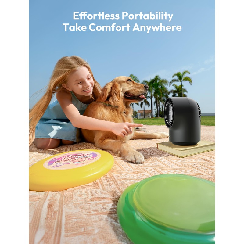 Aecooly Touch Control Desk Fan, 100 Speeds Quiet Bedroom Digital