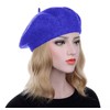 IHAUIUE Solid Color Berets Hat Wool Classic French Hats Simple