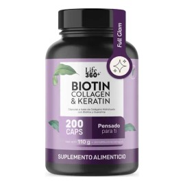 Suplemento en cápsulas LIFE360 Life360 CollagenBiotinKeratin Biotina, Colágeno, Queratina x 550mg                                                     