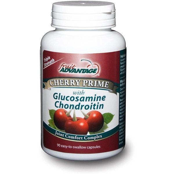Fruit Advantage Cherry Prime Montmorency Tart Cherry Extract with Glucosamine & Chondroitin - 90 Capsules (6-Pack)