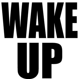 CafePress Wake UP Message 10" Wall Clock for Livingroom, Kitchen, or Office