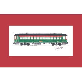 Chicago North Shore & Milwaukee #714 11"x17" Matted Print Andy Fletcher signed