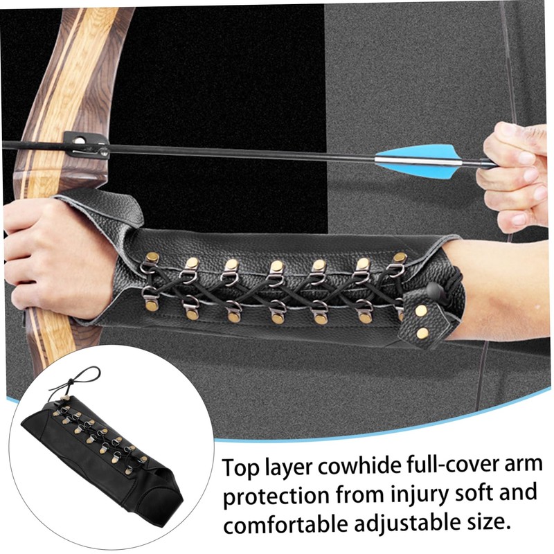 WHAMVOX Archery Arm Guard Outdoor Archery Accessory Washable Pu Leather