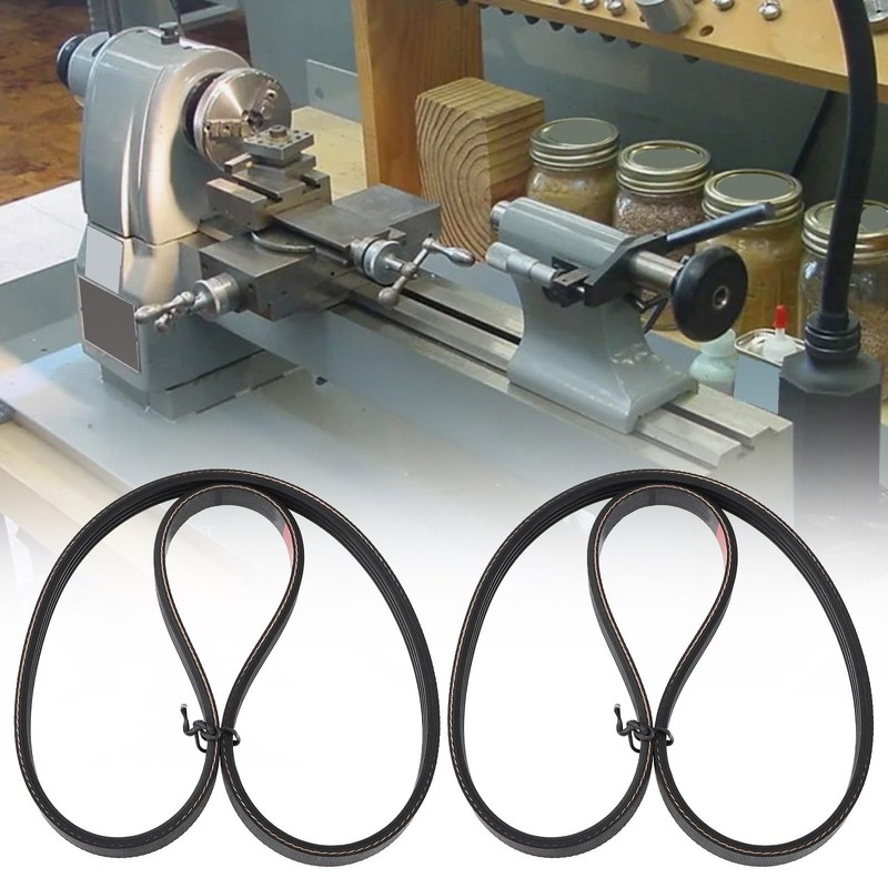 Briny River 2 x Lathe Drive Belt Replacement Belt Compatible