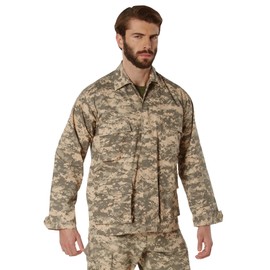 Rothco Digital Camo BDU Shirt - Mens Camouflage Button Down Shirt - ACU Digital Camo - XL