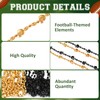 Kenning 24 Pcs Football Helmet Beaded Necklaces Bulk,Black,Gold