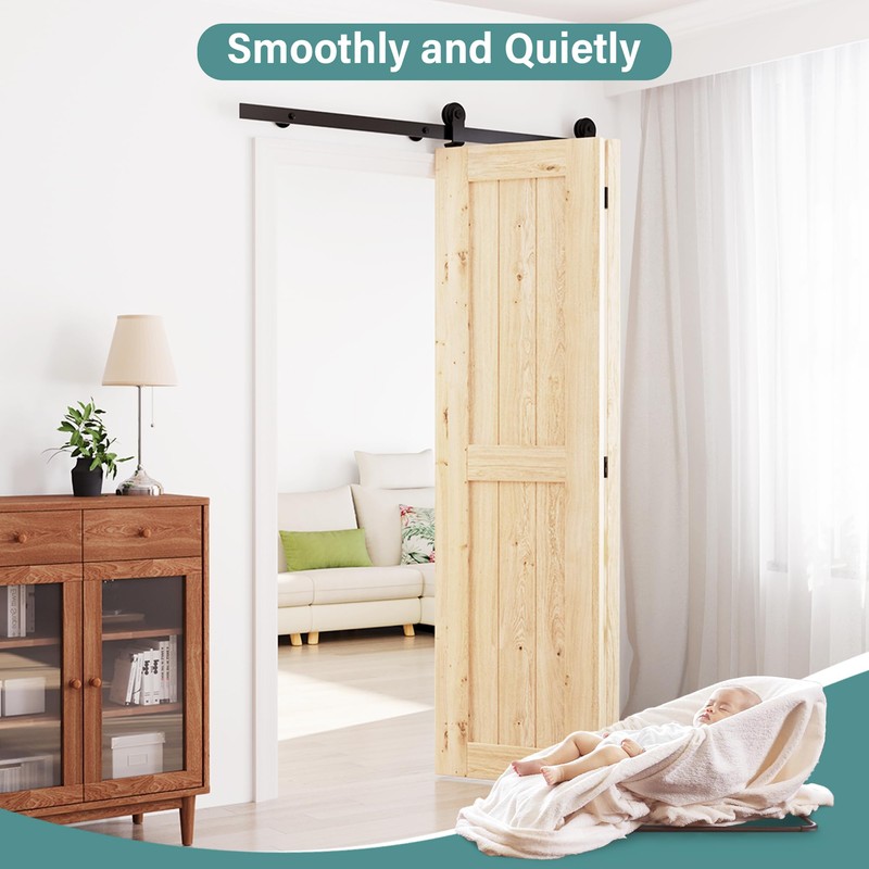 WINSOON Bifold Barn Door Hardware Kit, Bi Fold Door Hardware