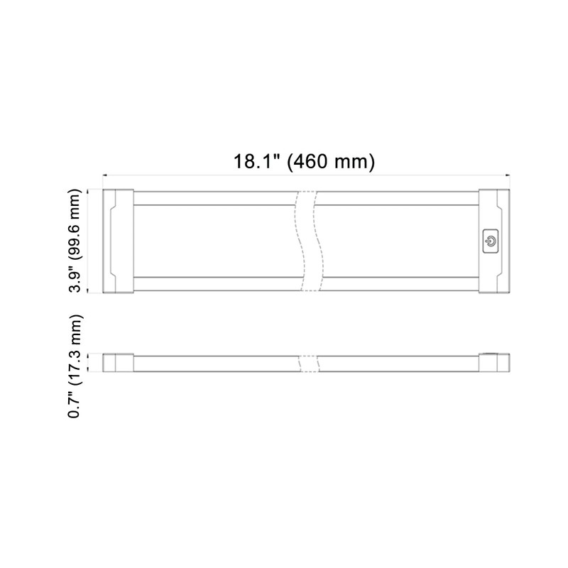 Raycharm RV & Boat Under-Cabinet Interior LED Light Fixture 18.1"