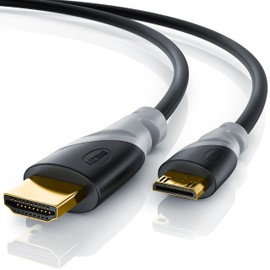 CSL Mini HDMI Cable 1.4a Ultra HD Full HD Ready 3D Ethernet 1080p 2160p 4k at 30Hz Triple Shielded