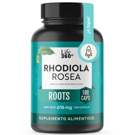 LIFE 360+ Suplemento Alimenticio a base de Rhodiola Rosea, 180 Cápsulas | Fórmula con Rhodiola. Rinde 90 porciones por cada envase. Consulta el modo d