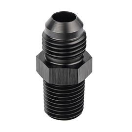 EVIL ENERGY 6AN to 1/4 BSPT Pipe Fitting Adapter Aluminum Straight Black