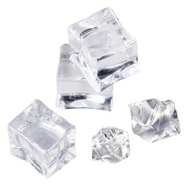 zalati Artificial Ice Cubes 20pcs Acrylic Reusable Faux Ice Cubes High Clear for Props Photography Bar Ice Cream Shop Decoration - 30mm
